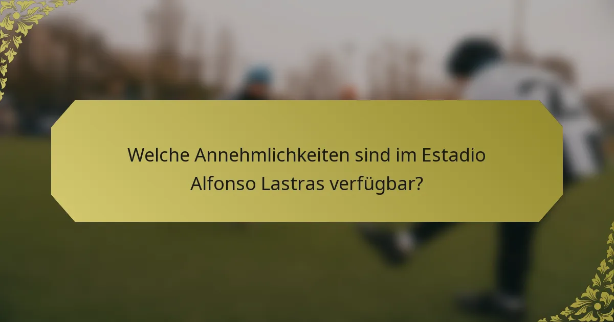 Welche Annehmlichkeiten sind im Estadio Alfonso Lastras verfügbar?