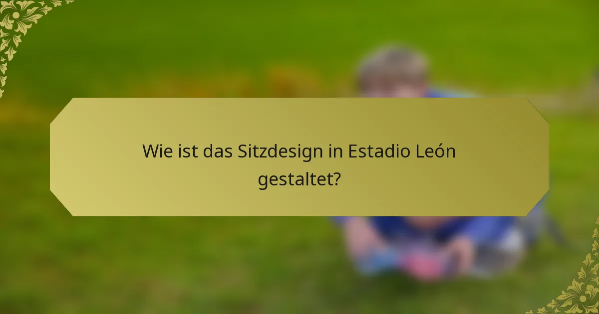 Wie ist das Sitzdesign in Estadio León gestaltet?